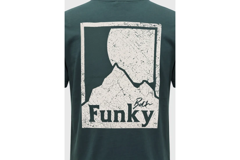 Funky Buddha Ανδρική Μπλούζα Με Κοντό Μανίκι Και Τύπωμα (FBM014-022-04-GREEN-STORM)