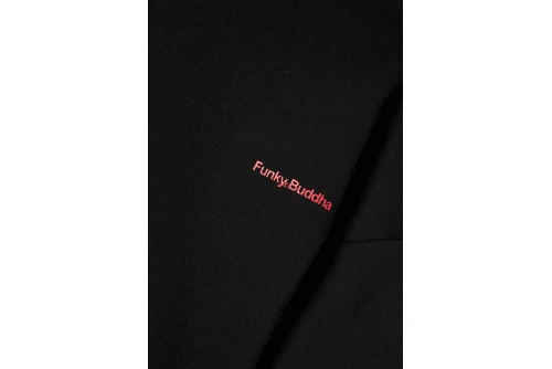 Funky Buddha Ανδρικό Φούτερ Με Κουκούλα (FBM014-022-06-BLACK)