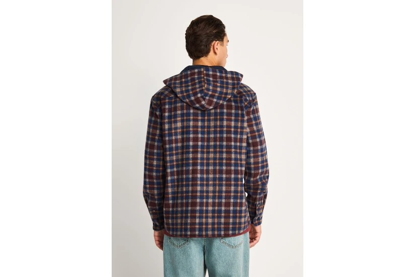 Funky Buddha Ανδρικό Πουκάμισο Καρό (FBM014-023-05-MIDNIGHT-BLUE)