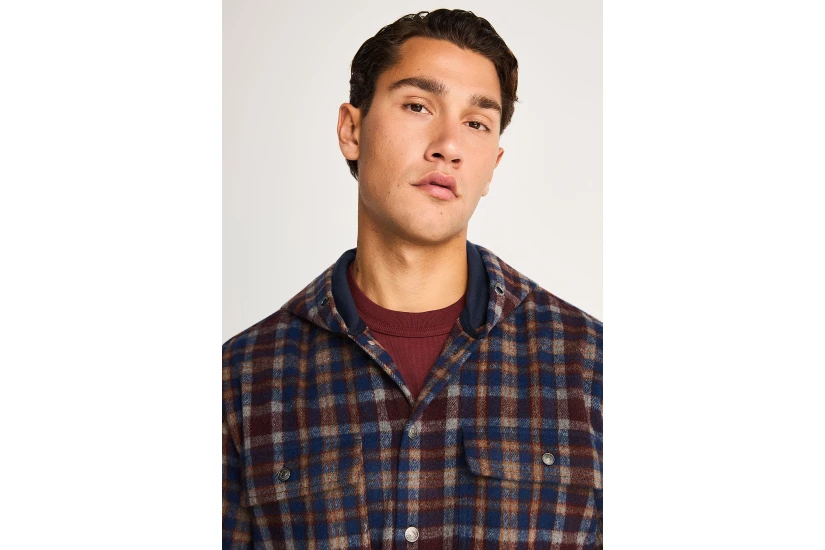 Funky Buddha Ανδρικό Πουκάμισο Καρό (FBM014-023-05-MIDNIGHT-BLUE)