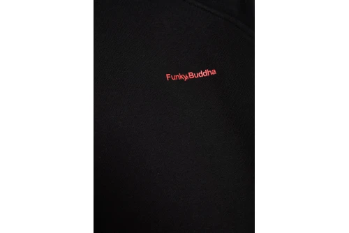 Funky Buddha Ανδρικό Φούτερ Με Λαιμόκοψη (FBM014-023-06-BLACK)