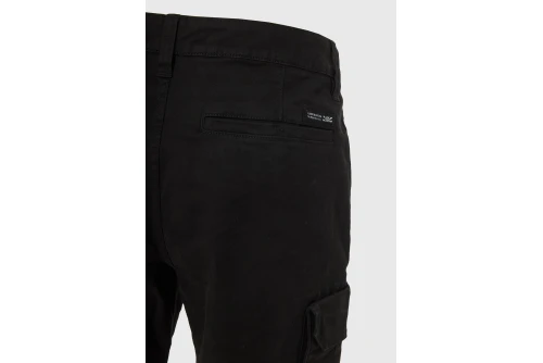Funky Buddha Cuffed Hem Παντελόνι Cargo Ανδρικό (FBM014-030-02-BLACK)