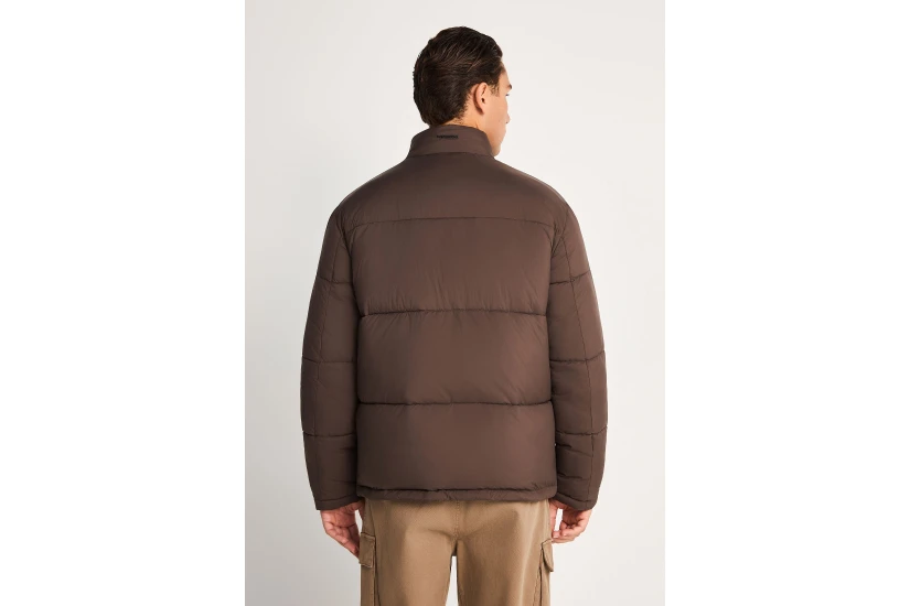 Funky Buddha Soft Shelter Ανδρικό Μπουφάν Puffer Καφέ