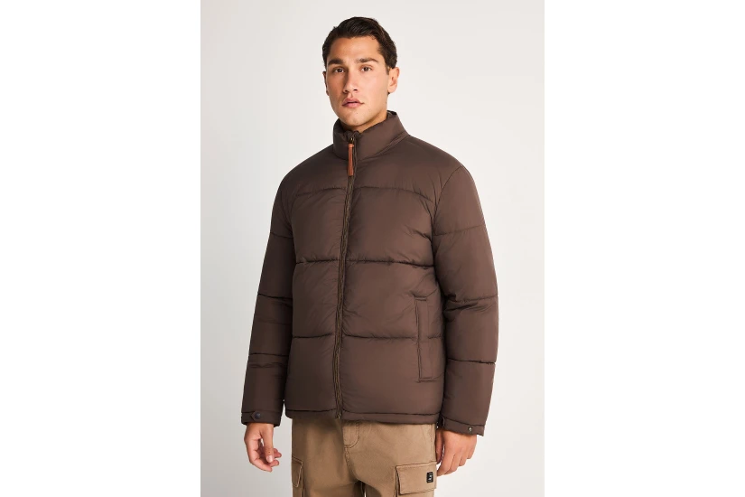 Funky Buddha Soft Shelter Ανδρικό Μπουφάν Puffer Καφέ