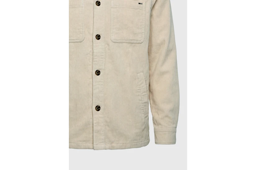 Funky Buddha Cotton Corduroy Πουκάμισο Μακρυμάνικο Ανδρικό (FBM014-035-05-FOG)