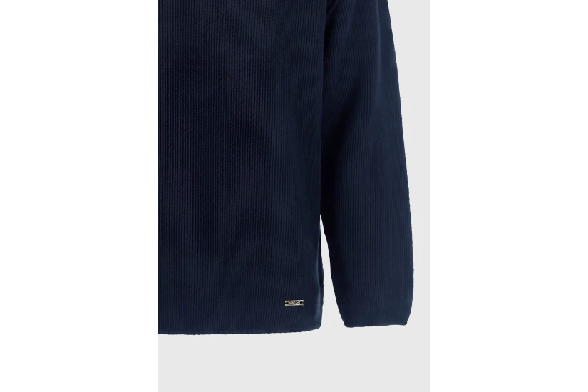 Funky Buddha Ανδρικό Πλεκτό Με Λαιμόκοψη (FBM014-038-09-NAVY)