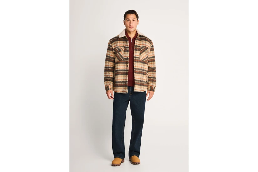 Funky Buddha Plaid Jacket Ανδρικό (FBM014-070-01-PAPYRUS)
