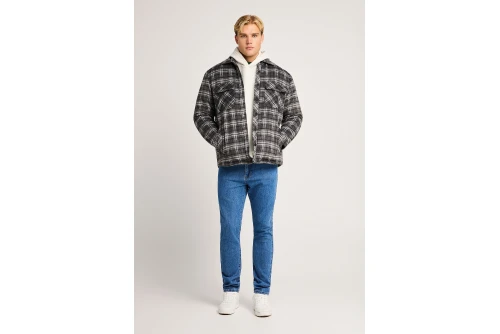 Funky Buddha Checked Jacket Ανδρικό (FBM014-071-01-ELEPHANT)