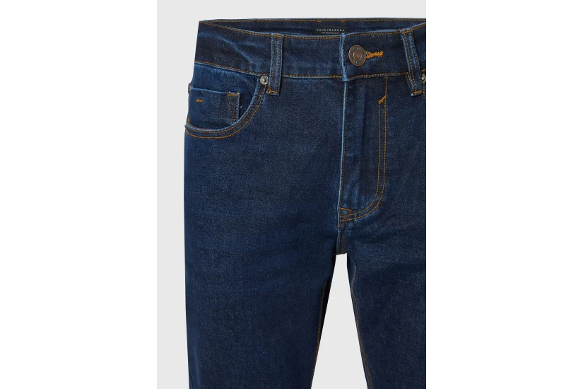 Funky Buddha Amsterdam Mid Rise Tapered Fit Ανδρικό Παντελόνι Τζιν Μπλε