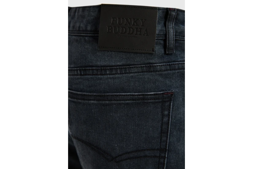 Funky Buddha Tapered Fit Ανδρικό Παντελόνι Τζιν Μπλε Σκούρο