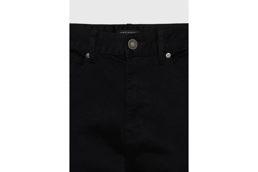 Funky Buddha Tapered Fit Ανδρικό Παντελόνι Τζιν Μαύρο