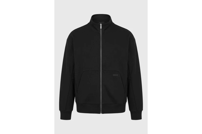 Funky Buddha Relaxed Fit Ζακέτα Βαμβακερή Ανδρική (FBM014-077-06-BLACK)