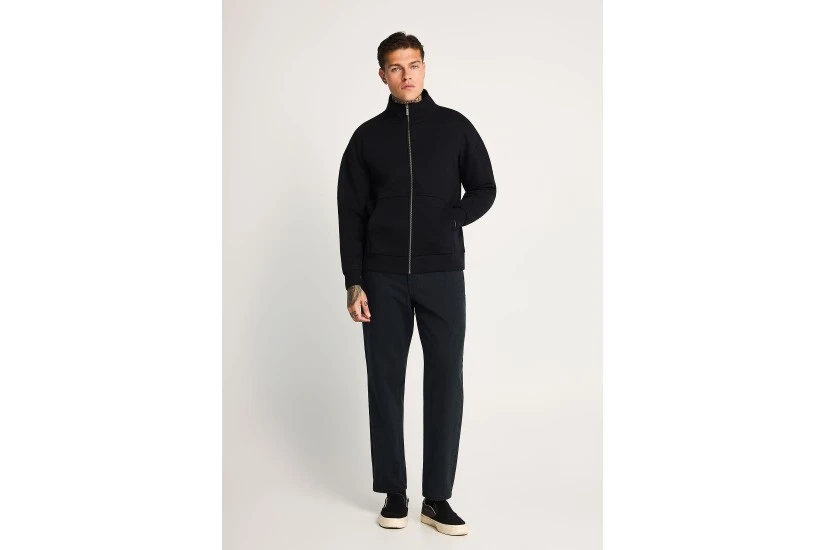 Funky Buddha Relaxed Fit Ζακέτα Βαμβακερή Ανδρική (FBM014-077-06-BLACK)