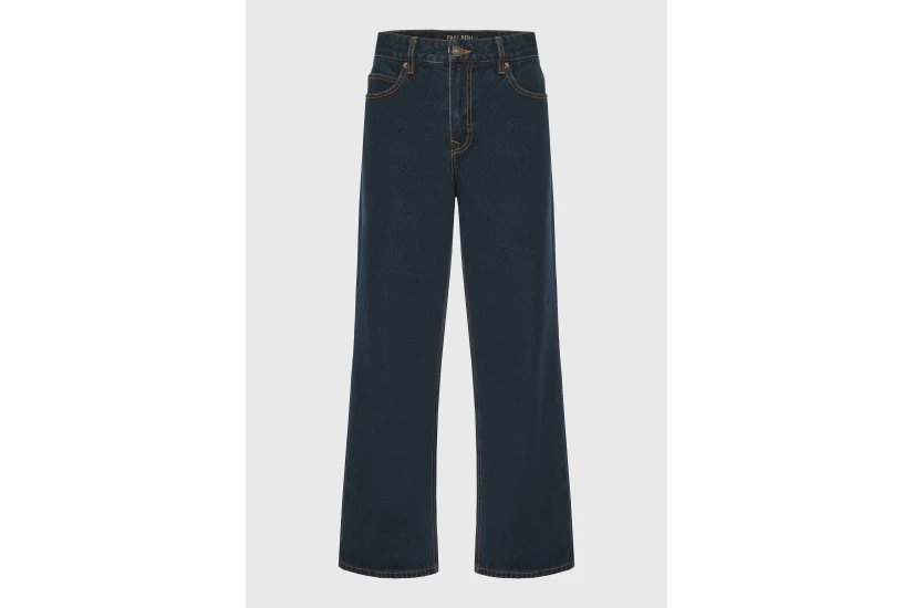Funky Buddha Baggy Fit Ανδρικό Παντελόνι Τζιν Μπλε Σκούρο