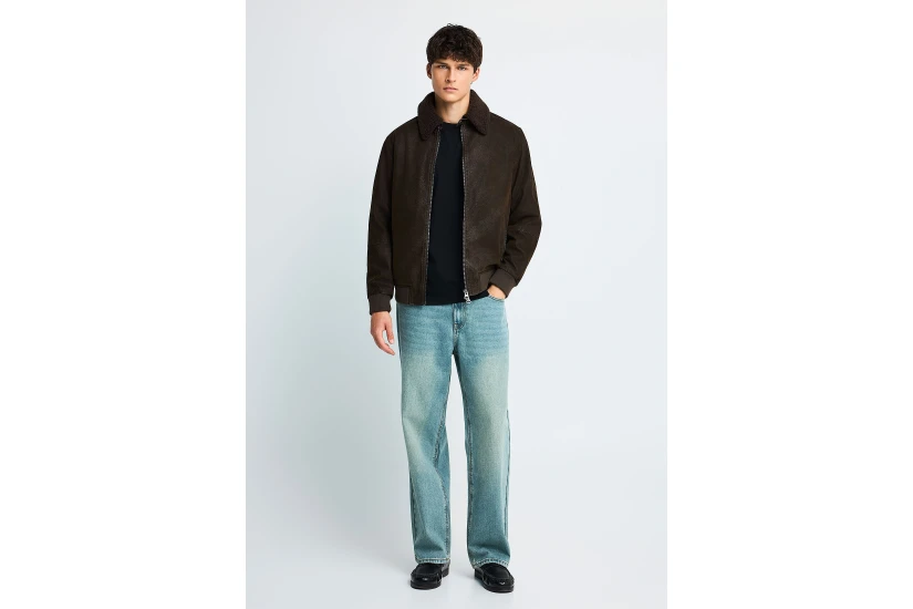 Funky Buddha Baggy Fit Ανδρικό Παντελόνι Τζιν Γαλάζιο