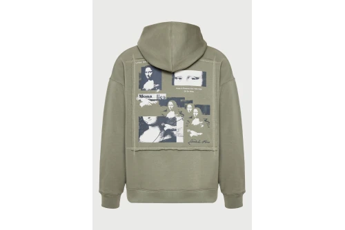 Funky Buddha X Apoh London Mona Lisa Hoodie Ανδρικό (FBU014-601-06-DUSTY-SAGE)