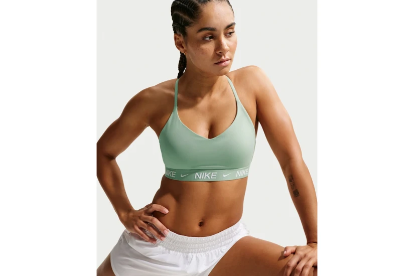 Nike Dri-FIT Indy Light Support Padded Adjustable Γυναικείο Αθλητικό Μπουστάκι Φυστικί