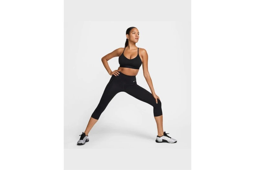 Nike Dri-FIT Indy Light Support Padded Adjustable Γυναικείο Αθλητικό Μπουστάκι Μαύρο