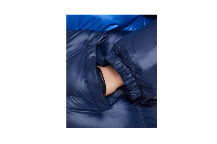 Nike Παιδικό Puffer Μπουφάν με Κουκούλα Μπλε Σκούρο & Ρουά