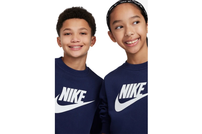 Nike Sportswear Club Fleece Μακρυμάνικο Φούτερ Μπλε Σκούρο
