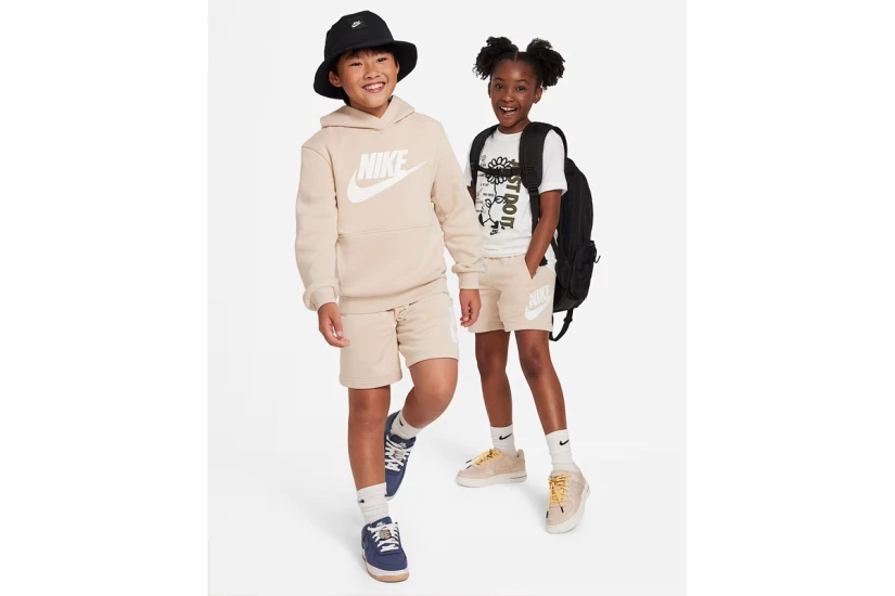 Nike Sportswear Club Fleece Παιδική Αθλητική Βερμούδα Μπεζ