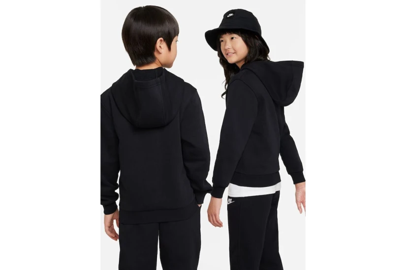 Nike Sportswear Club Fleece Παιδικό Φούτερ Με Κουκούλα Μαύρο