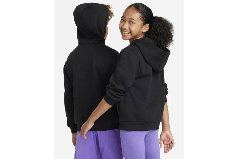 Nike Sportswear Club Fleece Παιδική Ζακέτα με Κουκούλα Μαύρη