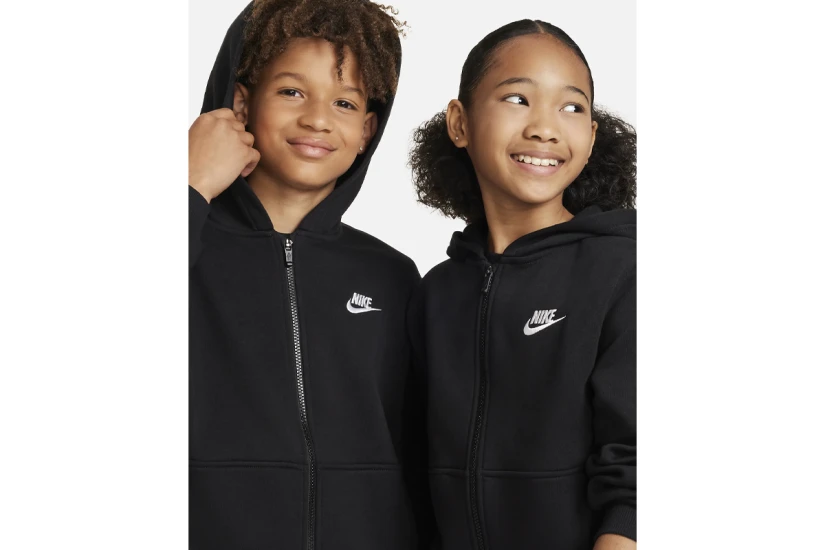 Nike Sportswear Club Fleece Παιδική Ζακέτα με Κουκούλα Μαύρη