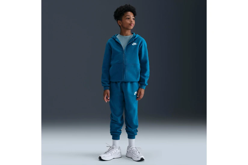 Nike Sportswear Club Fleece Παιδική Ζακέτα με Κουκούλα Μπλε