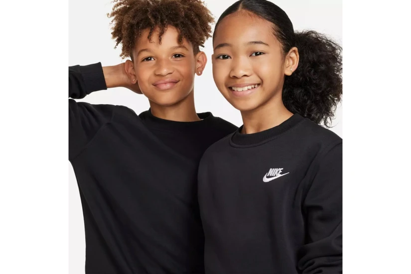 Nike Sportswear Club Fleece Παιδική Μακρυμάνικη Μπλούζα Μαύρη
