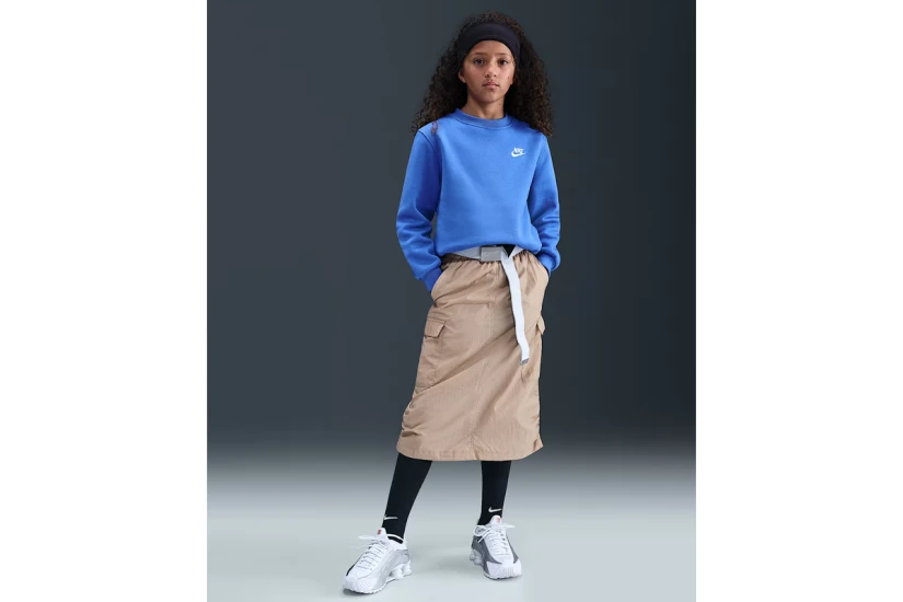 Nike Sportswear Club Fleece Παιδική Μακρυμάνικη Μπλούζα Μωβ
