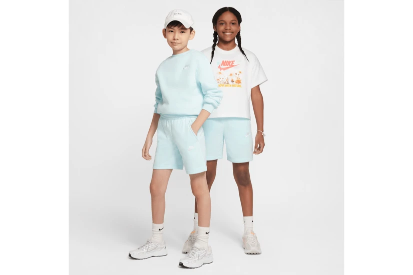 Nike Sportswear Club Fleece Παιδική Αθλητική Βερμούδα Σιέλ