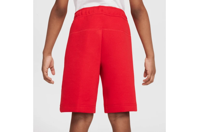 Nike Tech Fleece Παιδική Αθλητική Βερμούδα Κόκκινη, Μαύρη