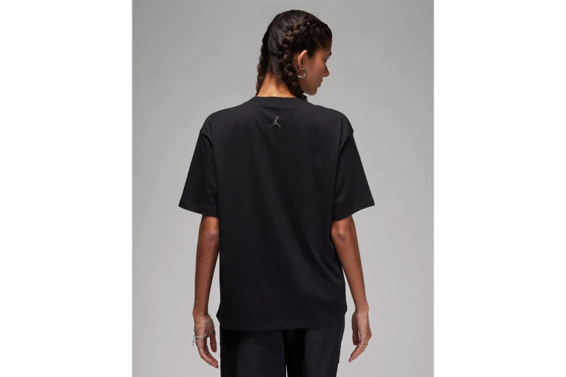 Jordan Graphic Γυναικείο Κοντομάνικο T-Shirt Μαύρο, Γκρι, Λευκό