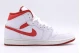 Jordan Air 1 Dune Red Mid Ανδρικά Sneakers Λευκά, Κόκκινα