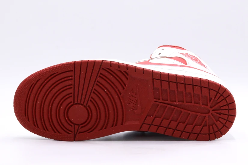 Jordan Air 1 Dune Red Mid Ανδρικά Sneakers Λευκά, Κόκκινα