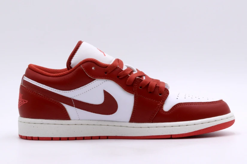 Jordan Air 1 Low Special Edition Ανδρικά Sneakers Μπορντό, Λευκά