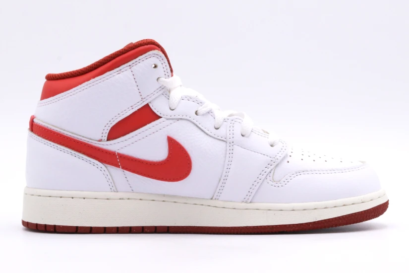 Jordan Air 1 Dune Red Special Edition Mid Sneakers Λευκά, Κόκκινα
