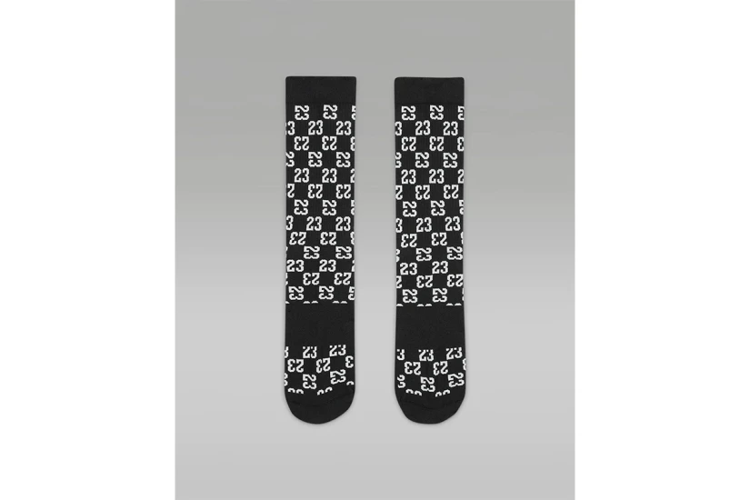 Jordan Everyday Essentials Unisex Ψηλές Kάλτσες Μαύρες, Λευκές 1 Ζευγάρι