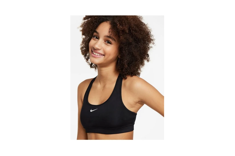 Nike Dri-FIT Swoosh Παιδικό Μπουστάκι Μαύρο