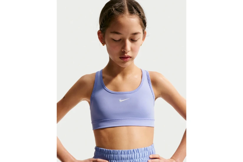 Nike Dri-FIT Swoosh Παιδικό Μπουστάκι Λεβάντα
