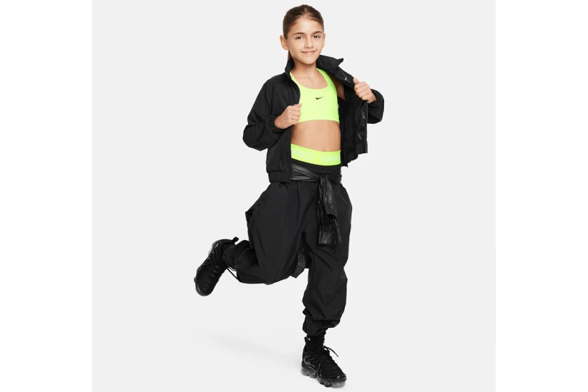 Nike Dri-FIT Swoosh Παιδικό Μπουστάκι Κίτρινο Φλούο