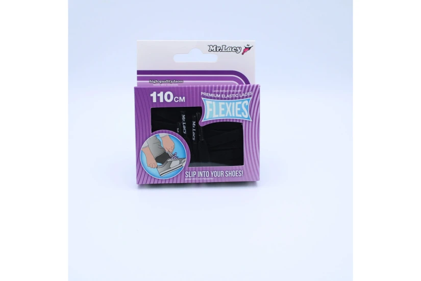 Mr.lacy Flexies 90Cm Κορδόνια Ελαστικά (FLEXIES BLACK)