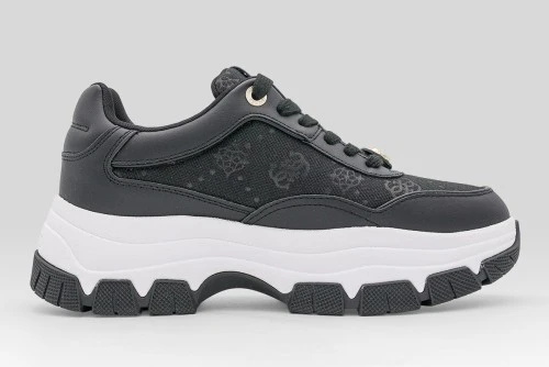 Guess Berrett 4G Peony Logo Sneakers (FLFBRTELE12 BLACK)