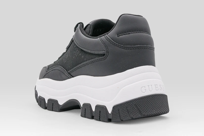 Guess Berrett 4G Logo Γυναικεία Sneakers Μαύρα, Λευκά, Χρυσά