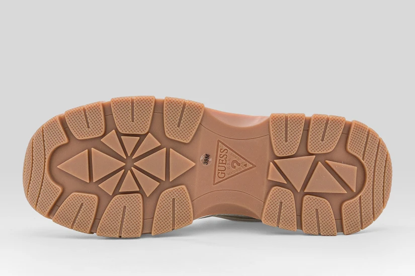 Guess Berrett 4G Logo Γυναικεία Sneakers Εκρού, Λευκά, Καφέ, Χρυσά
