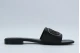 Guess Tarisha Slide Leather Γυναικεία Σανδάλια Μαύρα