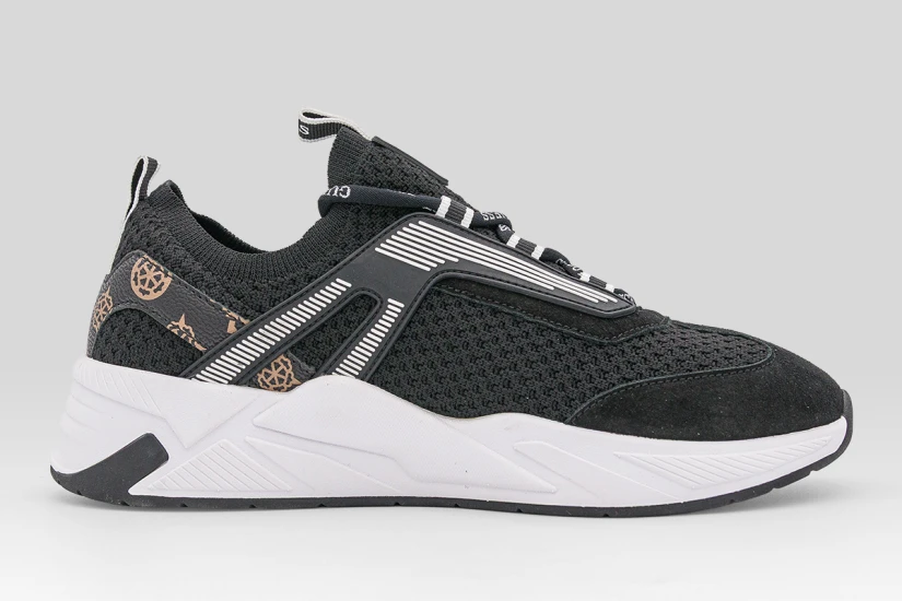 Guess Genga Γυναικεία Sneakers Μαύρα, Λευκά, Μπεζ