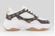 Guess Harpaa Logo Chain Γυναικεία Sneakers Λευκά, Καφέ, Χρυσά