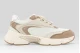 Guess Imeri Perforated Insert Γυναικεία Sneakers Εκρού, Καφέ, Λευκά, Χρυσά